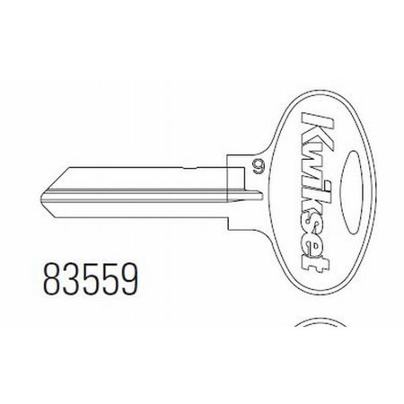 KWIKSET Large Bow Builder Key 6-Pin Blank 83559